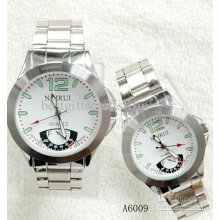 Fashion Gift Wirst Watches Stainless Steel Lovers Couple Watch Black