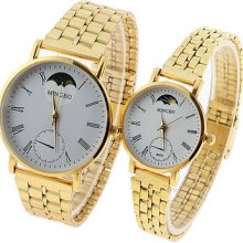 Fashion Hot Luxury Gold Charm Men's Ladies Quartz Watch Gift B007-1