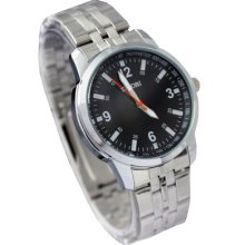 Fashion Mens Classic Design Luxury Steel Analog Quartz Watch Gift