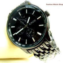 Fashion Mens Ladies Luxury Fine Scale Steel Analog Quartz Wrist Watch