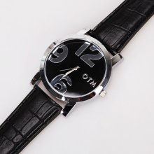 Fashion Women PU Leather Band Round Dial Numeric Quartz Wrist Watch B