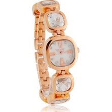 Fashion Women's Bracelet Alloy Analog Quartz Watch (Gold) - Gold - Stainless Steel