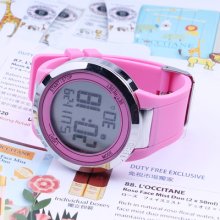 Fashional Woman School Girl Touch Screen Lcd Watch Digital Wrist Watch Pink