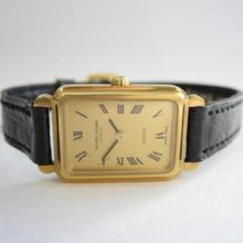 Favre-leuba Square Case N.o.s. Ladies Quartz Watch With Gold Look Dial Running