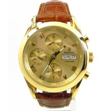 Festina Men's 18k Yellow Gold Chronograph Automatic Watch