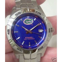 Florida Gators Fossil Three Hand Date Watch Men's Li2757