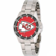 Football Watches - Men's Kansas City Chiefs Stainless Steel Watch