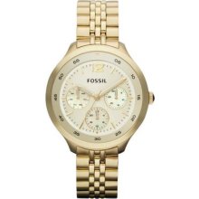 Fossil Editor Gold-tone Multifunction Ladies Watch Es3248