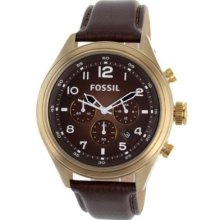 Fossil Men s Classic Quartz Chronograph Leather Strap Watch