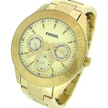 Fossil Multi-function Gold Tone 50m Ladies Watch Es2820