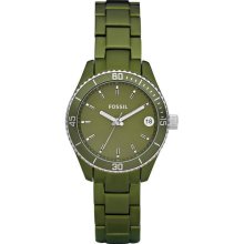 Fossil Riley Mini Green Aluminum Ladies Watch ES2928