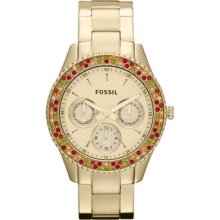 Fossil Stella Gold Tone Stainless Steel Bracelet Women's Watch Es3201