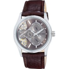 Fossil Twist Multi-Function Brown Dial Brown Leather Mens Watch ME1020