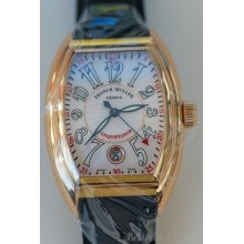 Franck Muller Conquistador 8005 Sc Rose Gold On A Rubber Strap, Bnib Unworn