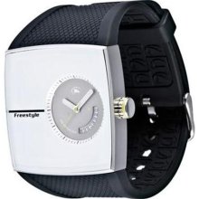 Freestyle Mens Karlton Stainless Watch - Black Rubber Strap - Gra ...