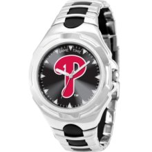 Game Time Watch, Mens Philadelphia Phillies Black Rubber and Stainless