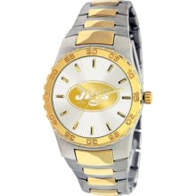 Game Time Watch, Mens New York Jets Two-Tone Stainless Steel Bracelet