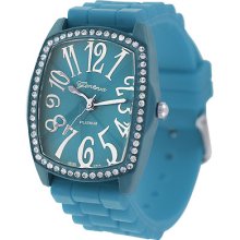 Geneva Women's Platinum Silicone Watch