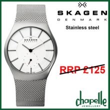 Gents Skagen 916xlsss Stainless Steel Mesh Bracelet Watch