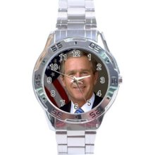 George W Bush Stainless Steel Analogue Watch Republican President