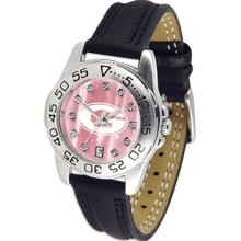 Georgia Bulldogs Ladies Mother of Pearl Leather Sport Watch