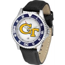 Georgia Tech Yellow Jackets Mens Leather Wrist Watch