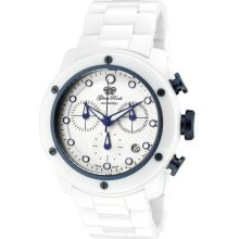 Glam Rock Watch Gr50108 Women's Aqua Rock Chronograph White Dial White Ceramic