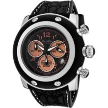 Glam Rock Watches Women's Miami Chronograph Silver Dial Black Silicone