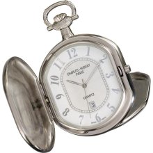 Gold Plated Hunter Case Pocket Watch w Deluxe Gift Box