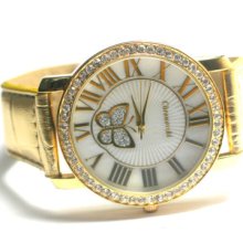 Gold Tone Strap Butterfly Bling Crystal Watches Bugg