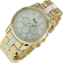 Golden Geneva Ladies Or Men's Watch Gm22wg