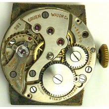 Gruen 581 Mechanical - Complete Running Movement - Sold 4 Parts / Repair