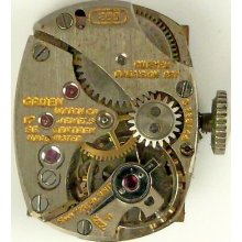 Gruen Curvex 275 Mechanical - Complete Running Movement - Sold 4 Parts / Repair