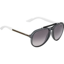 Gucci 1029 W2C/EU sunglasses (size 58mm) : Transparent grey / White