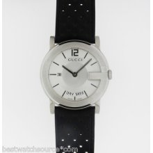 Gucci Authentic 101 Round Silver Ya101301 38mm Stainless Steel Swiss Ret:$1065