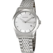 Gucci Timeless Mens Stainless Steel Bracelet Watch Ya126401