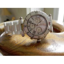 Guess Gc Diver Chic White Ceramic Chronograph Wrist Watch