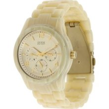 Guess Ladies Chronograph Acrylic Horn Bracelet U15073l2 Watch