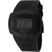 Hamilton Pulsomatic Digital Black Ion Plated Case Mens Watch H525 ...