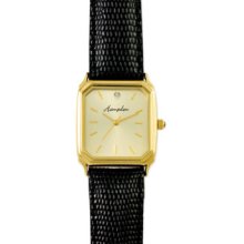 Hampden Ladies 54125 - Gold Tone W/genuine Leather Strap