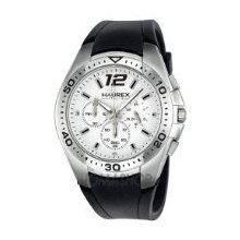 Haurex Italy Men's 3a384uss Speed Black/white Chronograph Watch