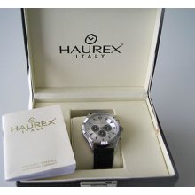 Haurex Italy Men's Chronograph Mint In Box W/paperwork