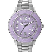 Haurex Italy Women's 7D371DLL Vivace Lilac Dial Stainless Steel D ...