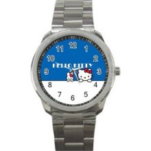 Hello Kitty 1 Unisex Silver-Tone Sports Metal Watch 27