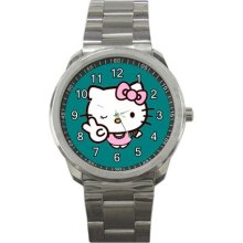 Hello Kitty Sport Metal Watch IwB578 - Metal - Gray - cartoon