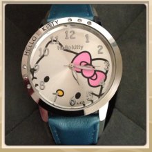 Hello Kitty Watch Good Quality ( Blue) Usa Seller