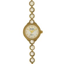 Henley Elegance Women's Fashion Quartz Watch With Mother Of Pearl Dial Analogue Display And Gold Stainless Steel Plated Bracelet H4005.2