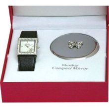 Henley Glamour Ladies Butterfly Watch & Mirror Gift Set