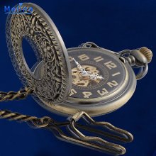 Hollow Kelp Cirru Vine Antique Vintage Archaize Skeleton Mechanical Pocket Watch