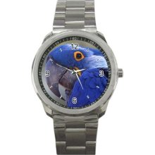 Hyacinth Macaw Parrot Sport Metal Watch